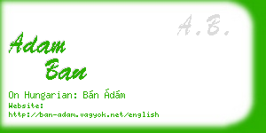 adam ban business card